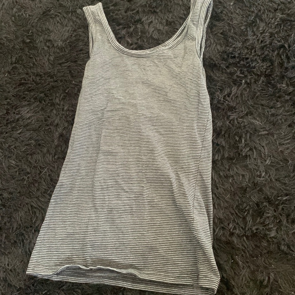 Black and grey tight striped XS tank
